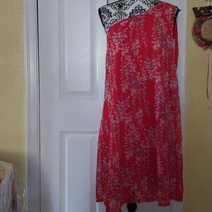 KOJOOIN Women's  Red Summer One Shoulder Babydoll Dress NWT Size S